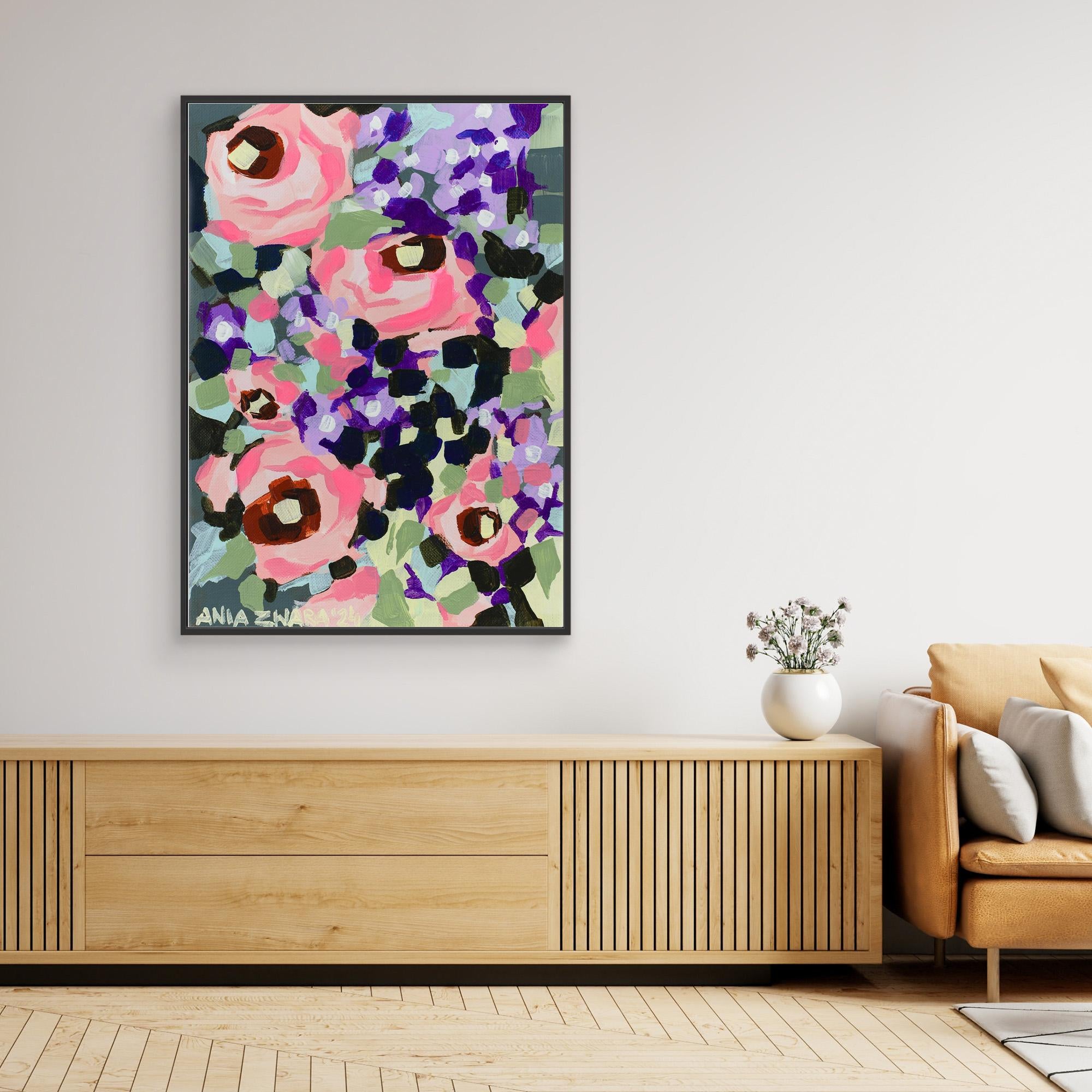 Canvas Print: "Roses & lilac"