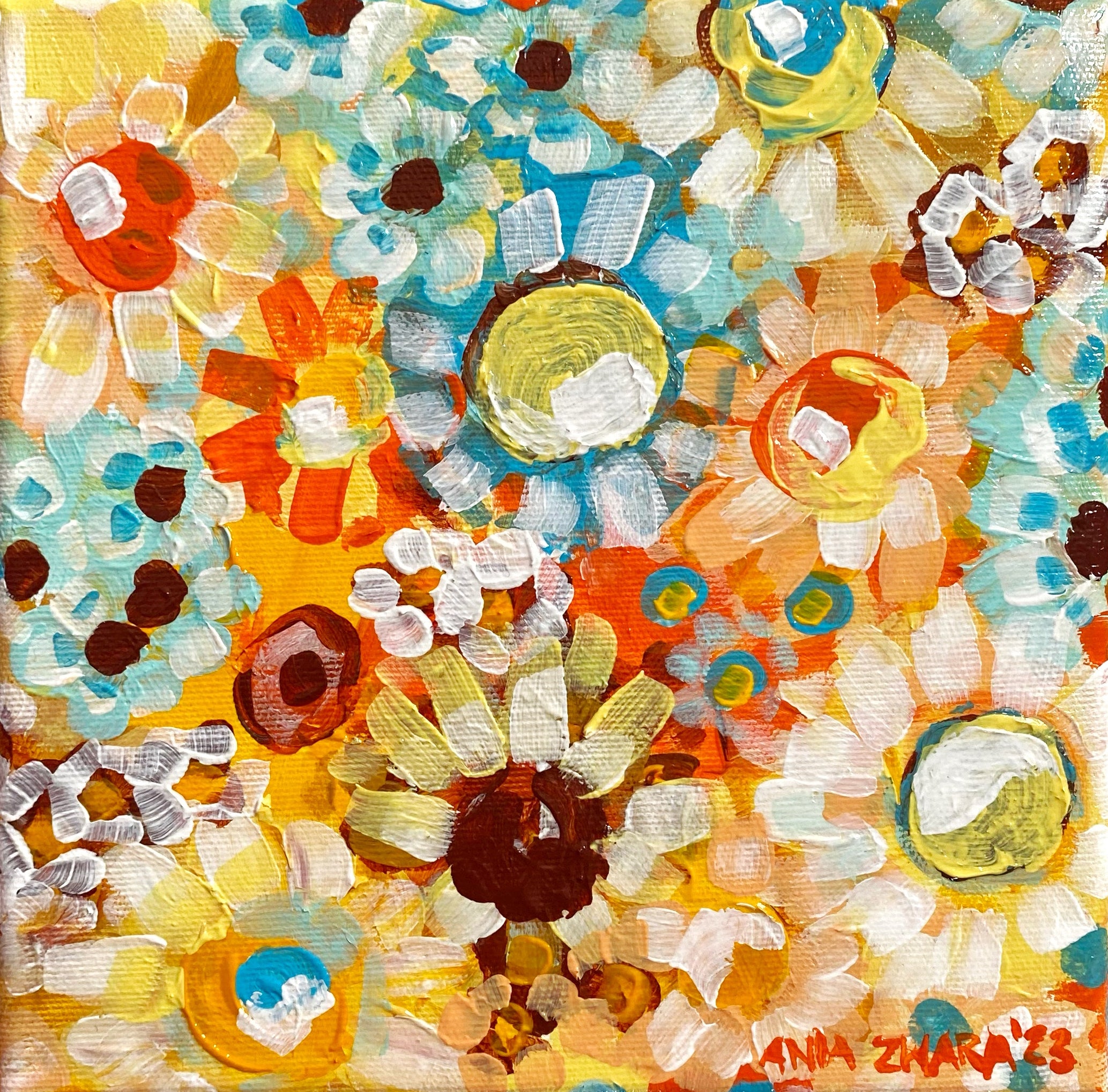 Sunflowers in the sky, 20x20 cm