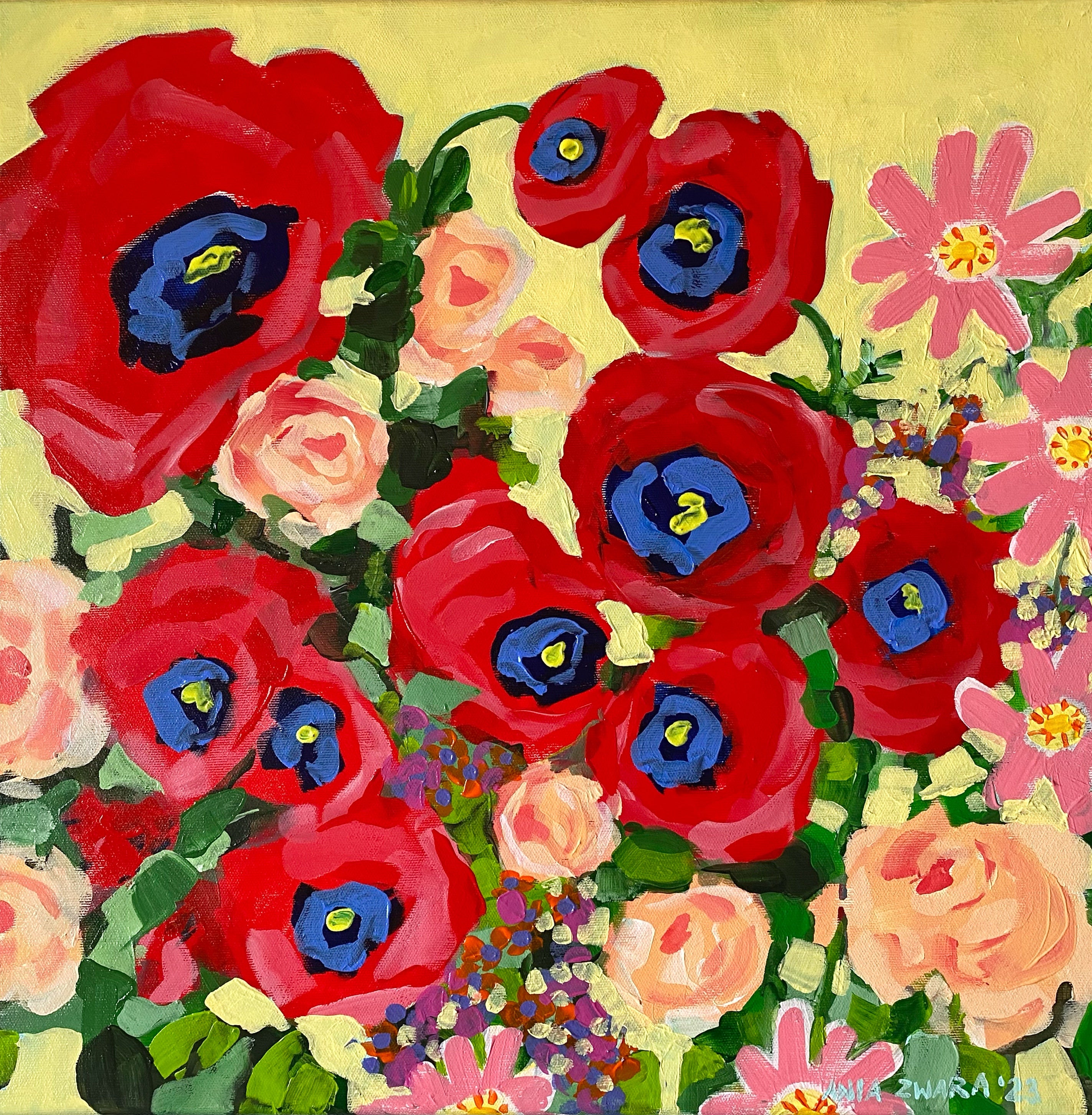 Poppy season, 50x50 cm