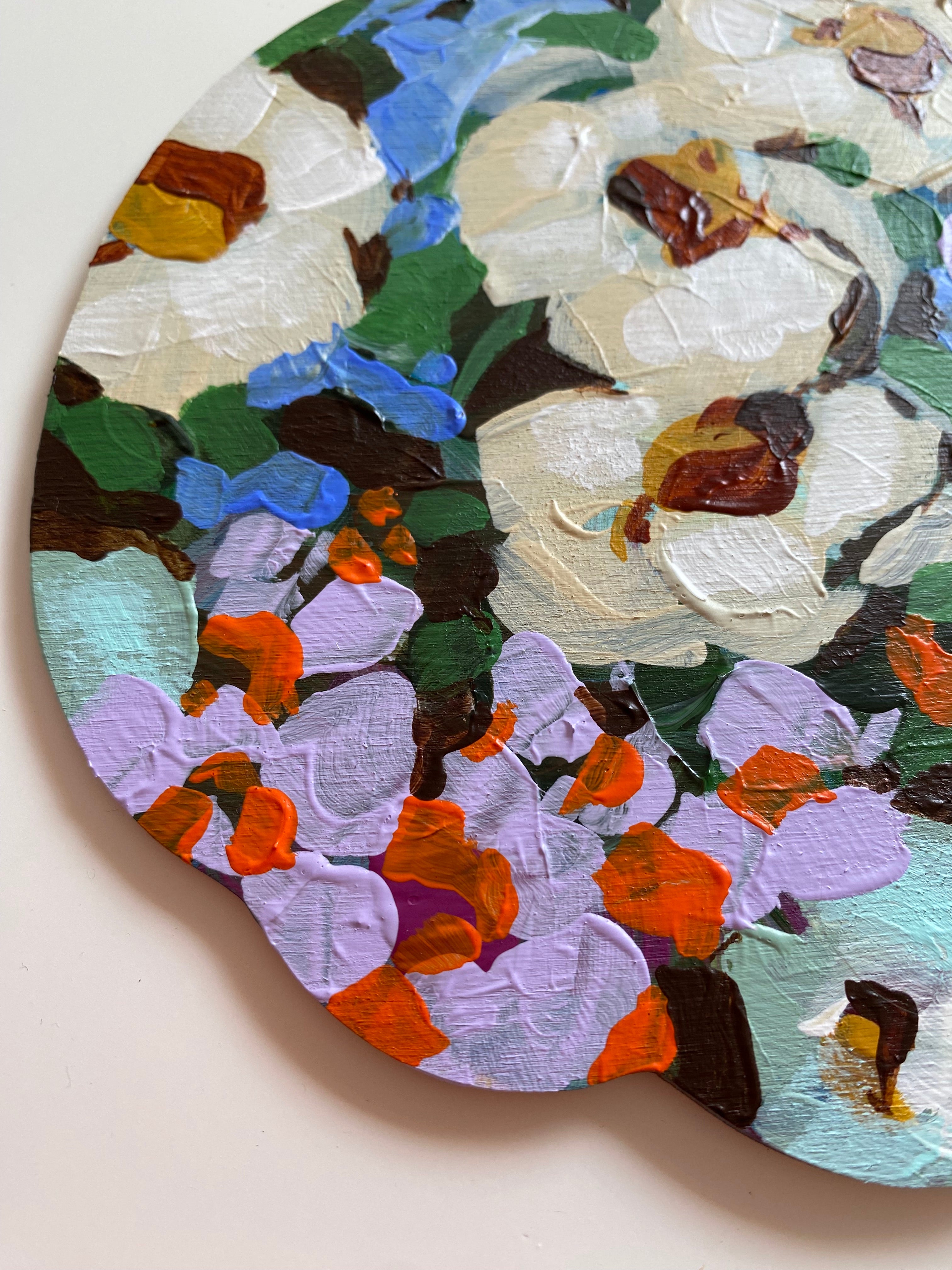 Violet Daisies Pumpkin