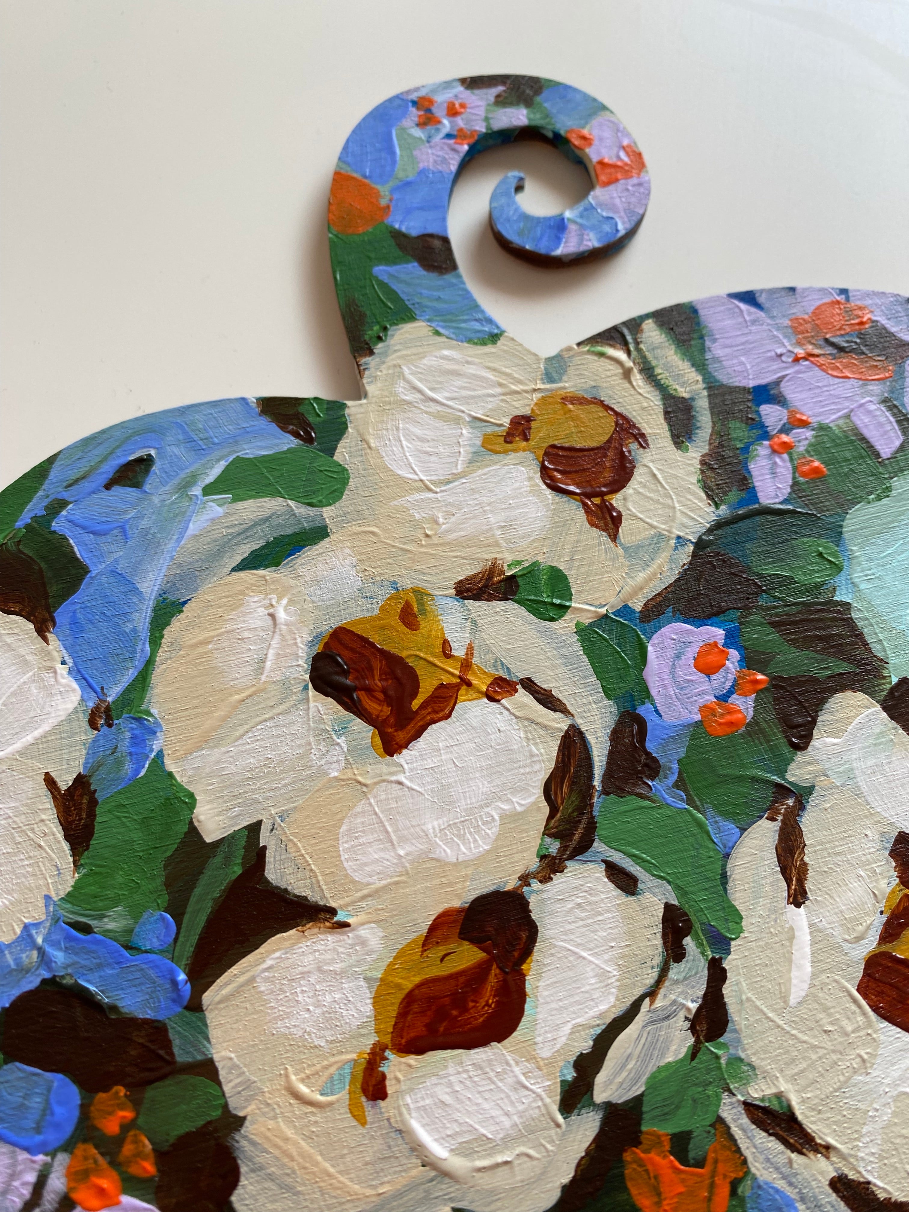 Violet Daisies Pumpkin