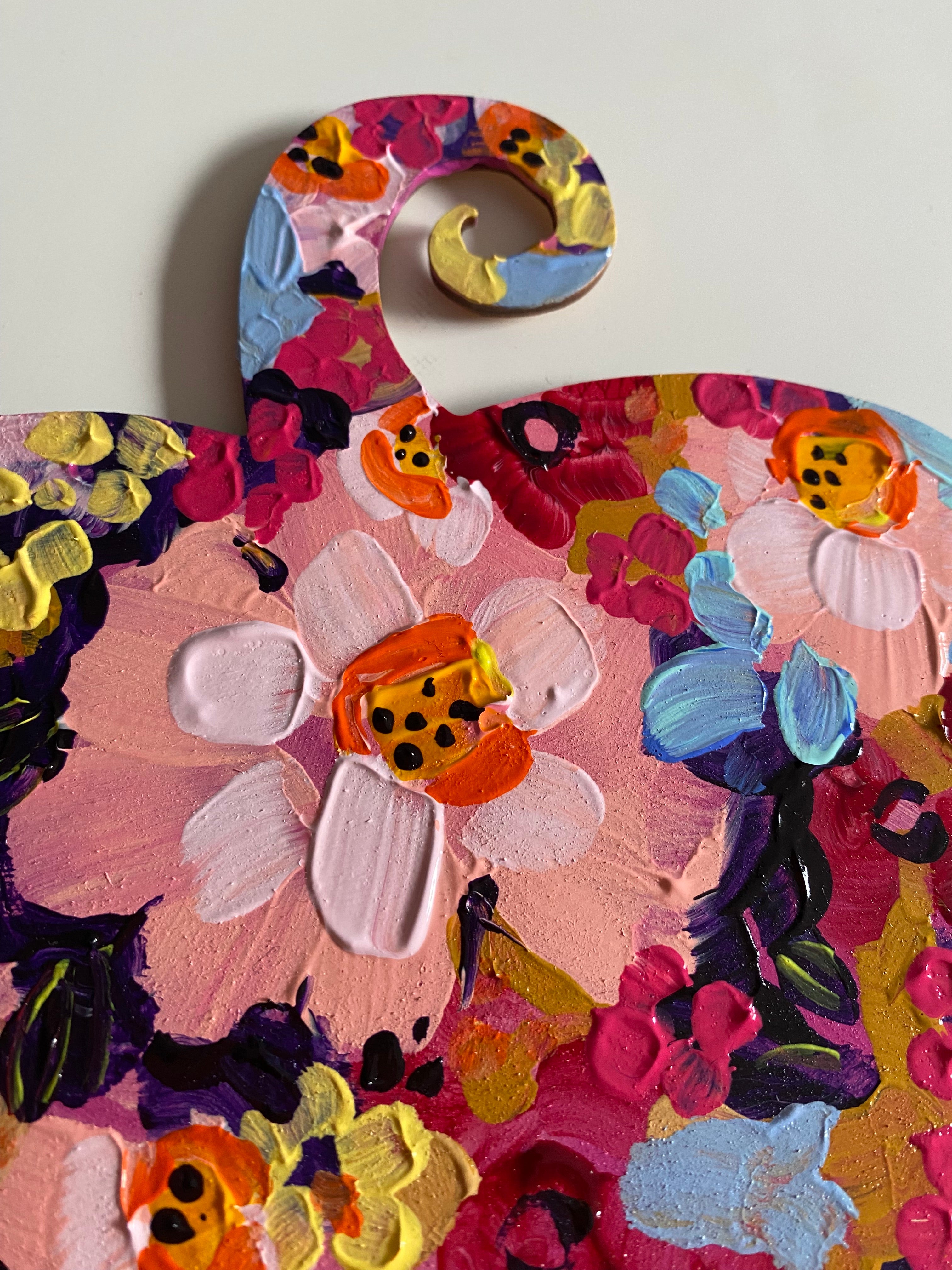 Pink Daffodils Pumpkin