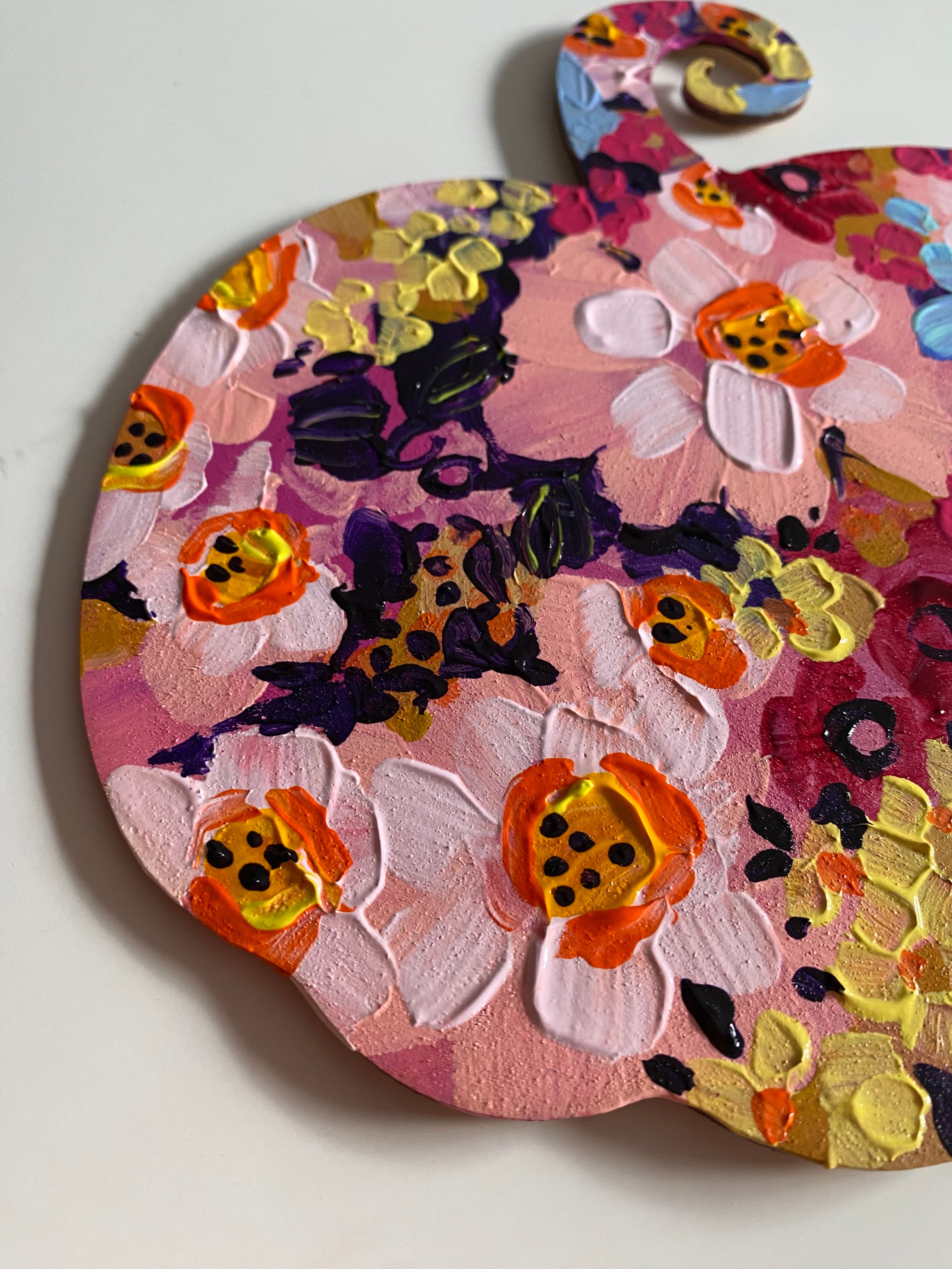 Pink Daffodils Pumpkin