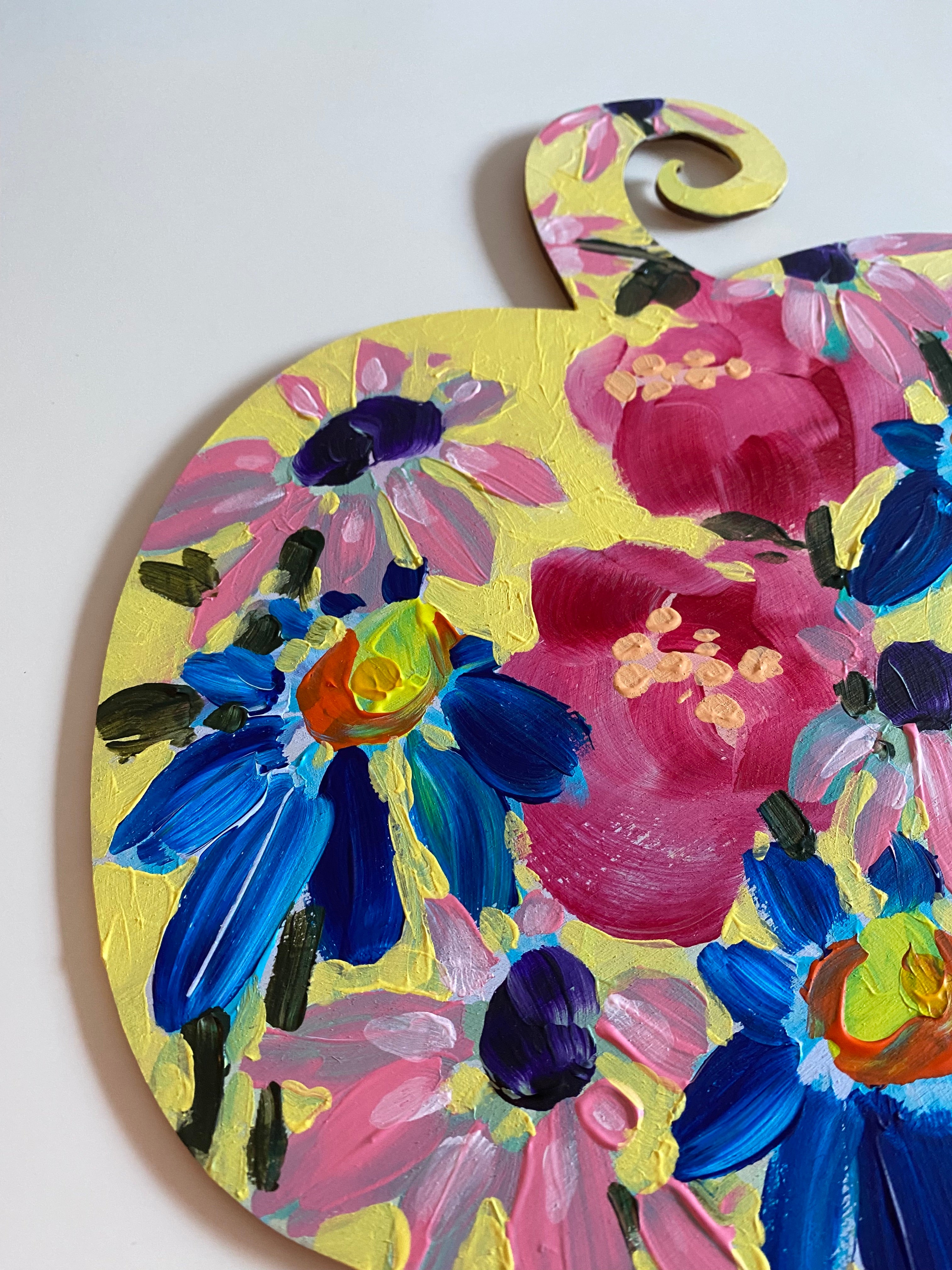 Pink Peonies Pumpkin