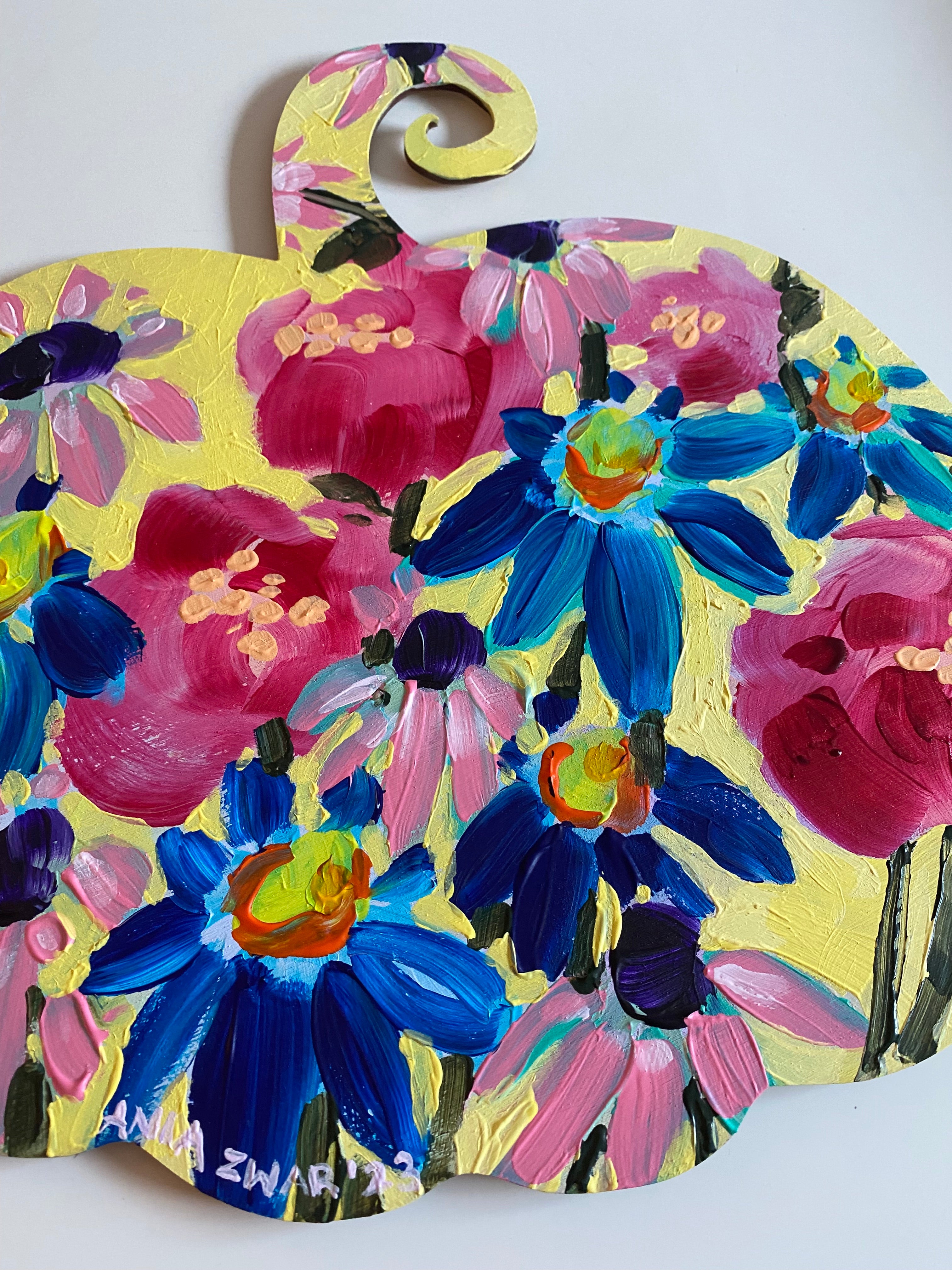 Pink Peonies Pumpkin