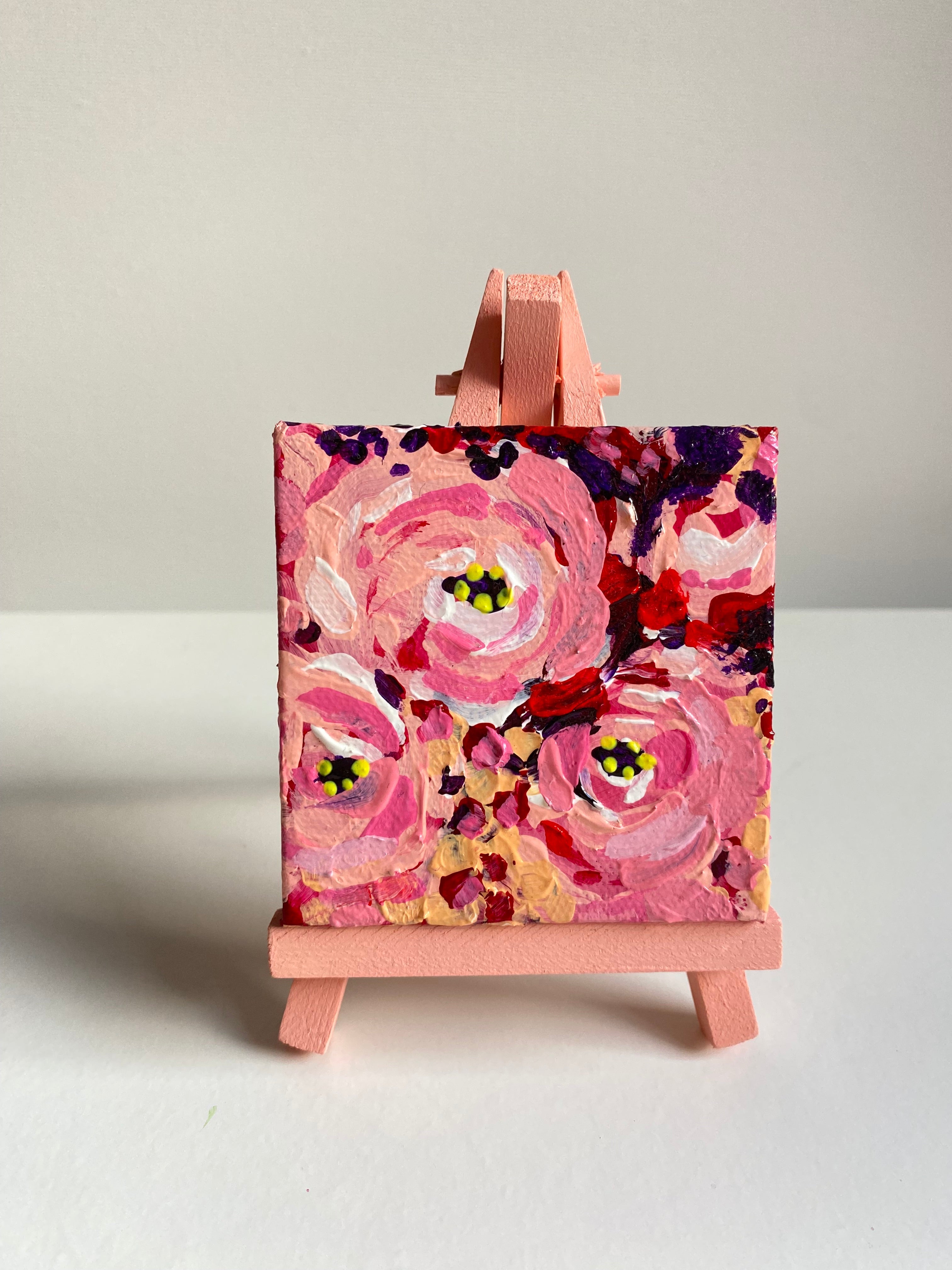 Late roses, 7,5x7,5 cm