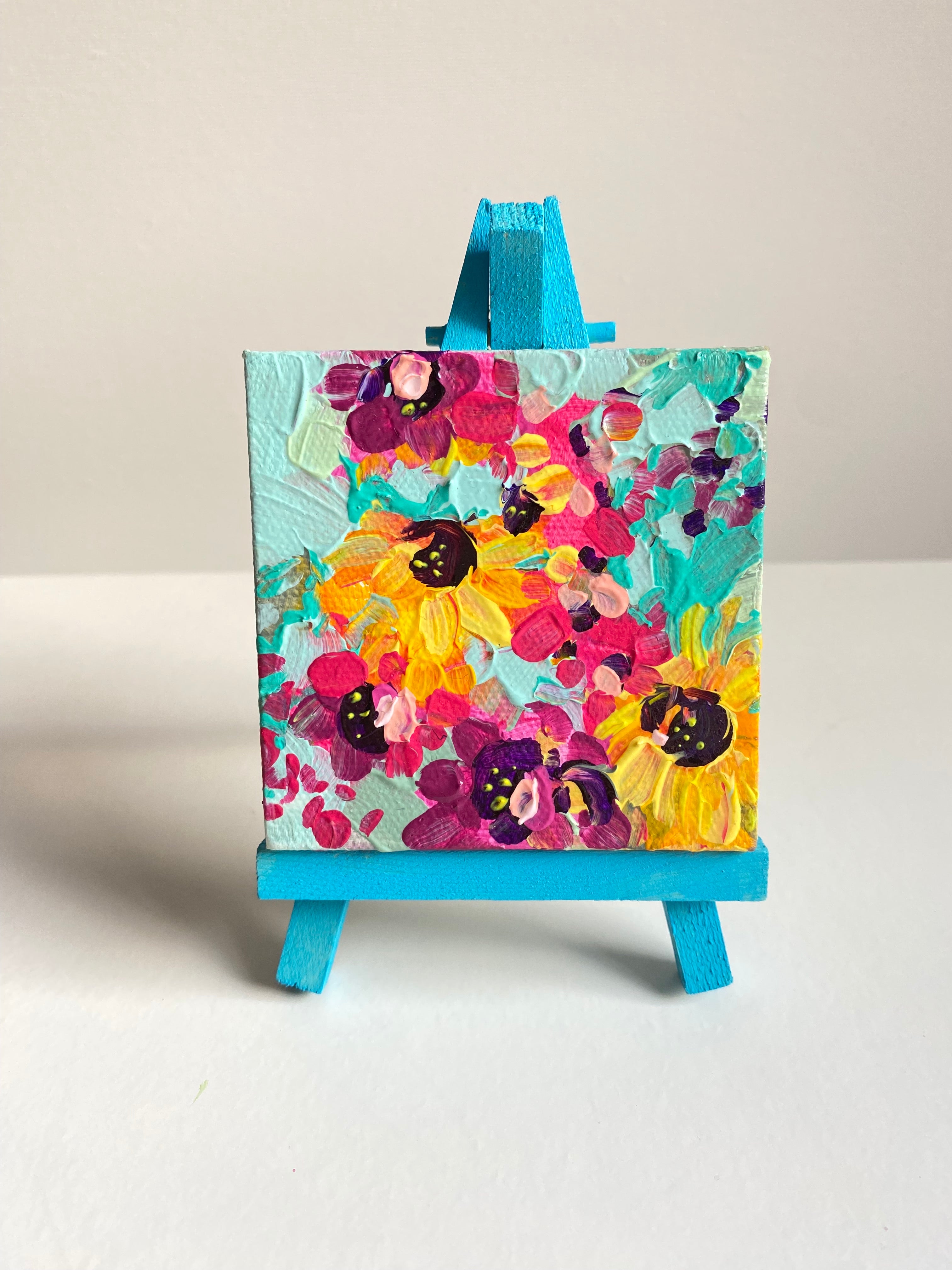 Late but joyful, 7,5x7,5 cm