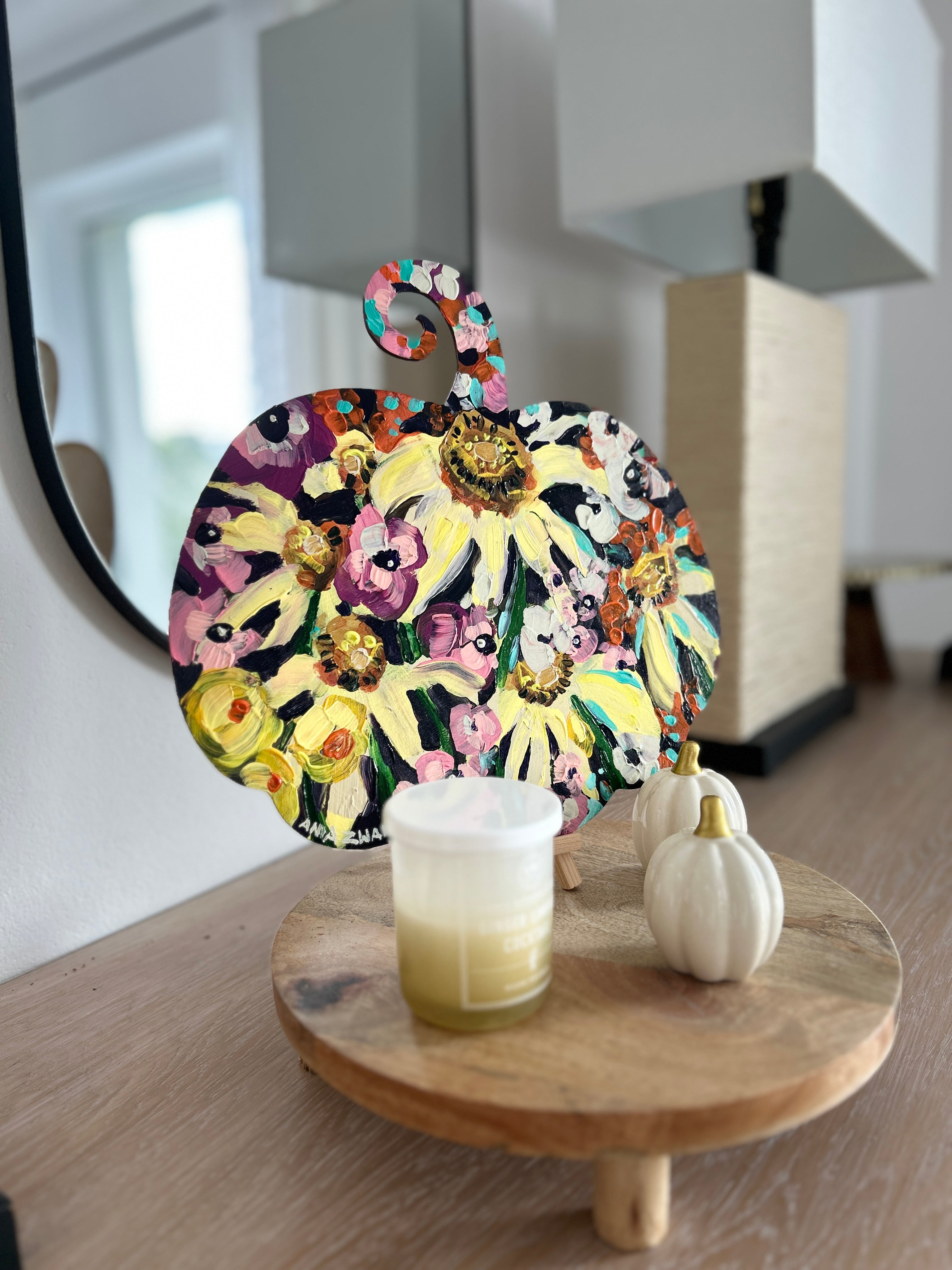 Yellow Echinaceas Pumpkin