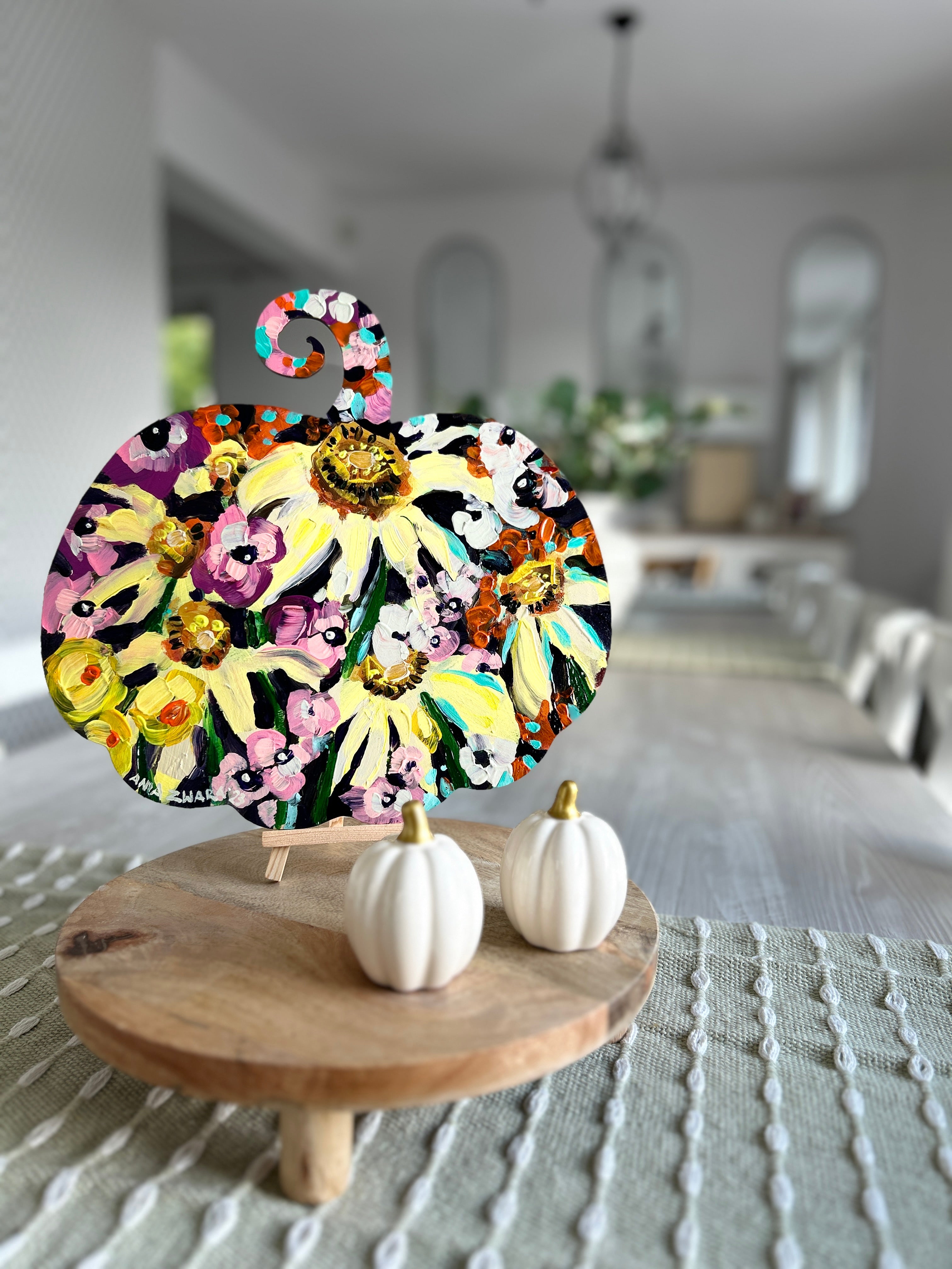 Yellow Echinaceas Pumpkin