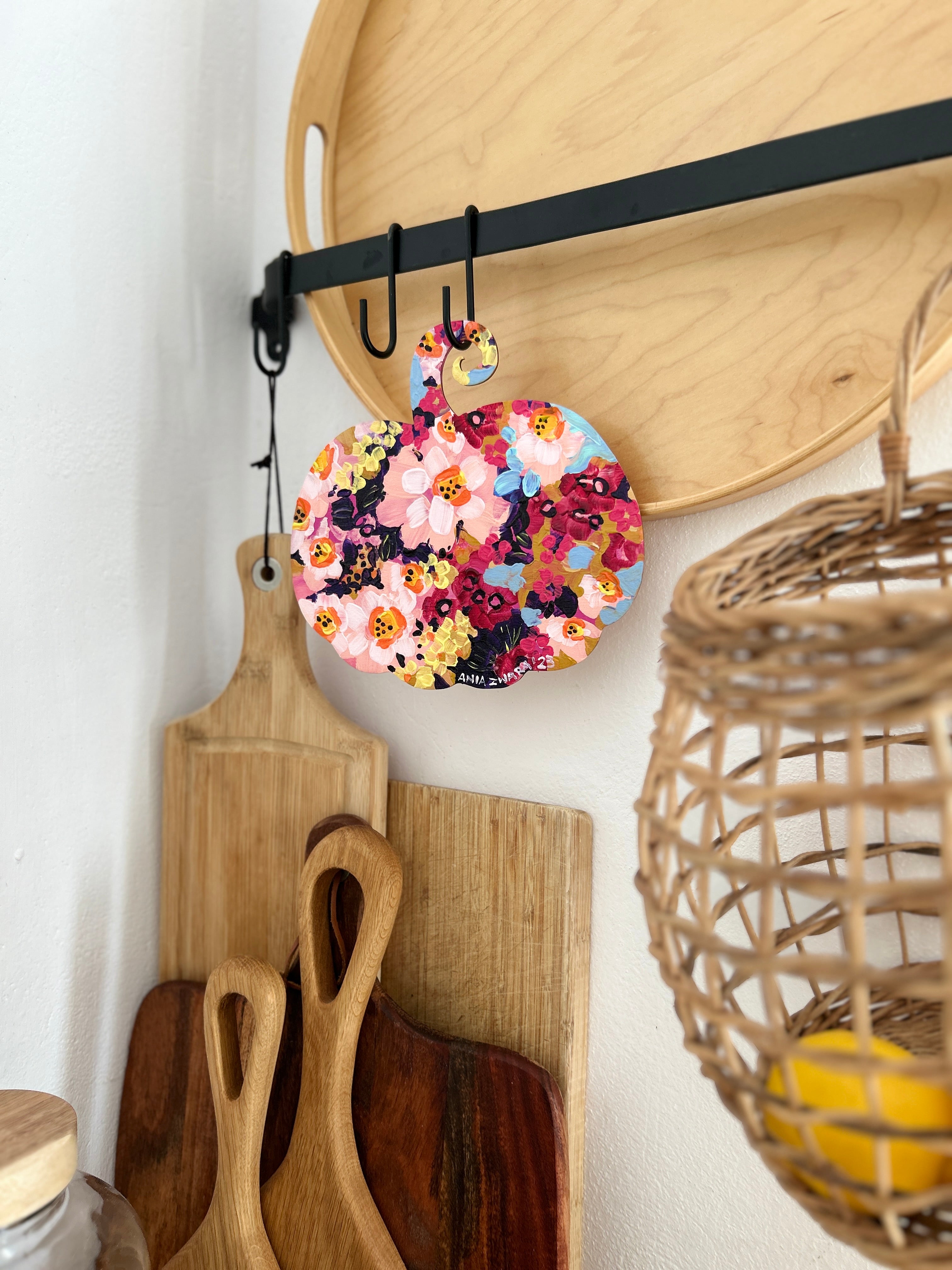 Pink Daffodils Pumpkin