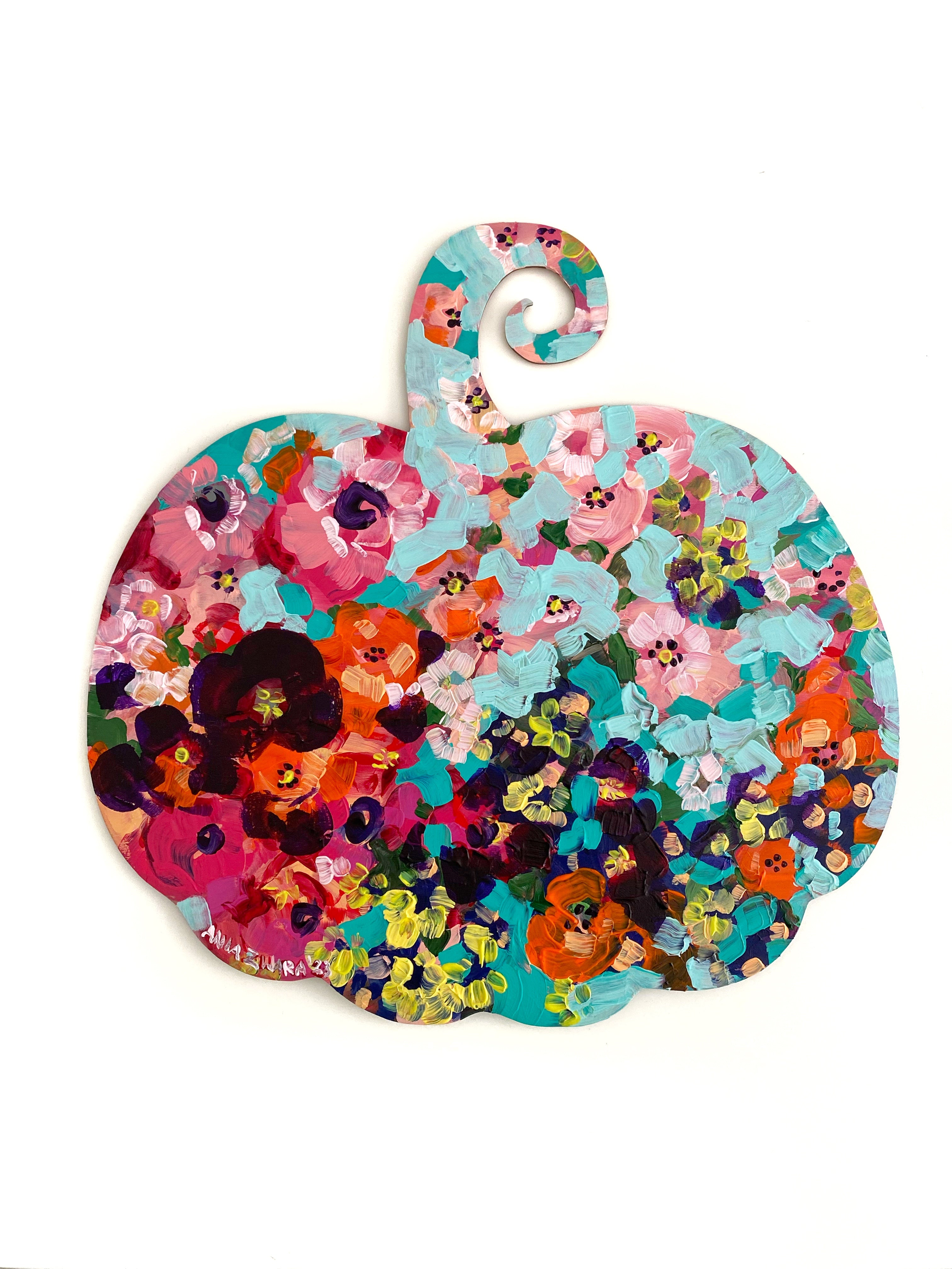 Mint green & Pink Pumpkin