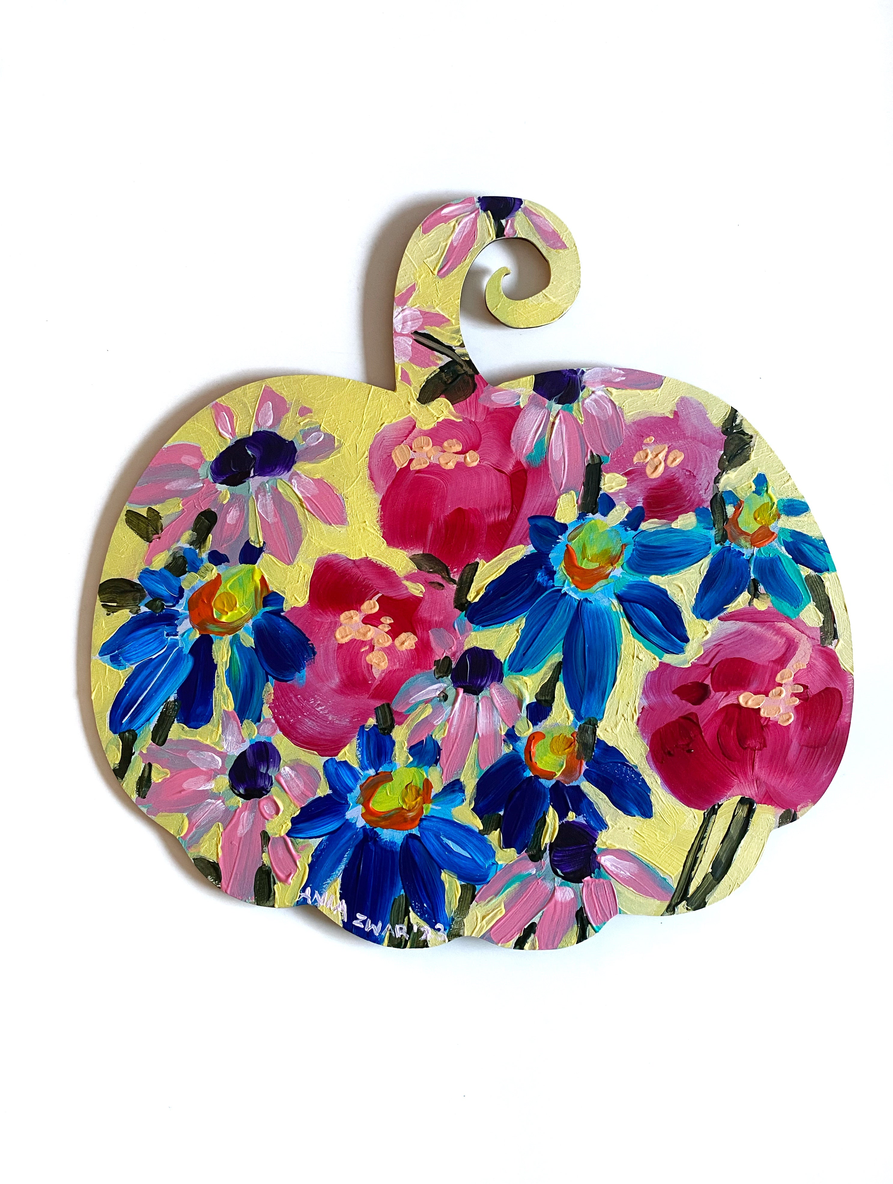 Pink Peonies Pumpkin