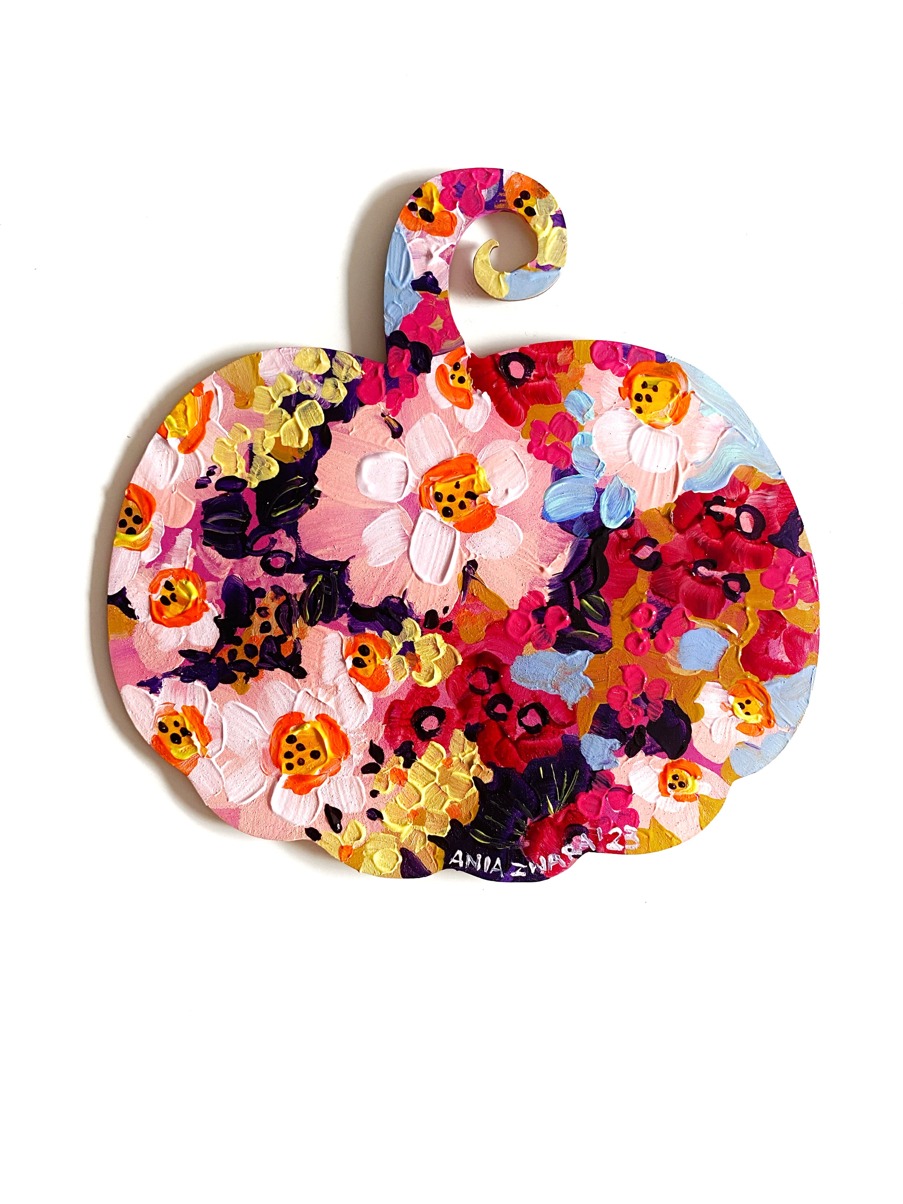 Pink Daffodils Pumpkin