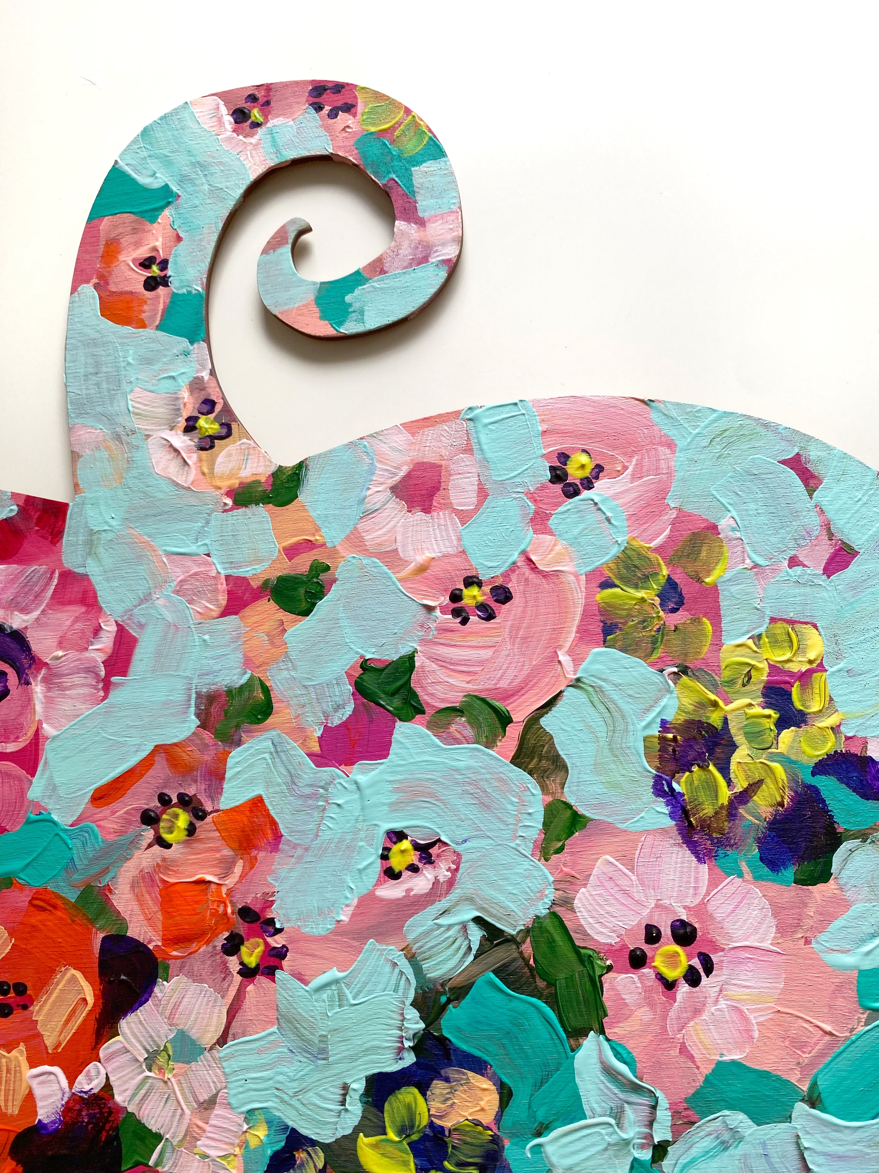 Mint green & Pink Pumpkin