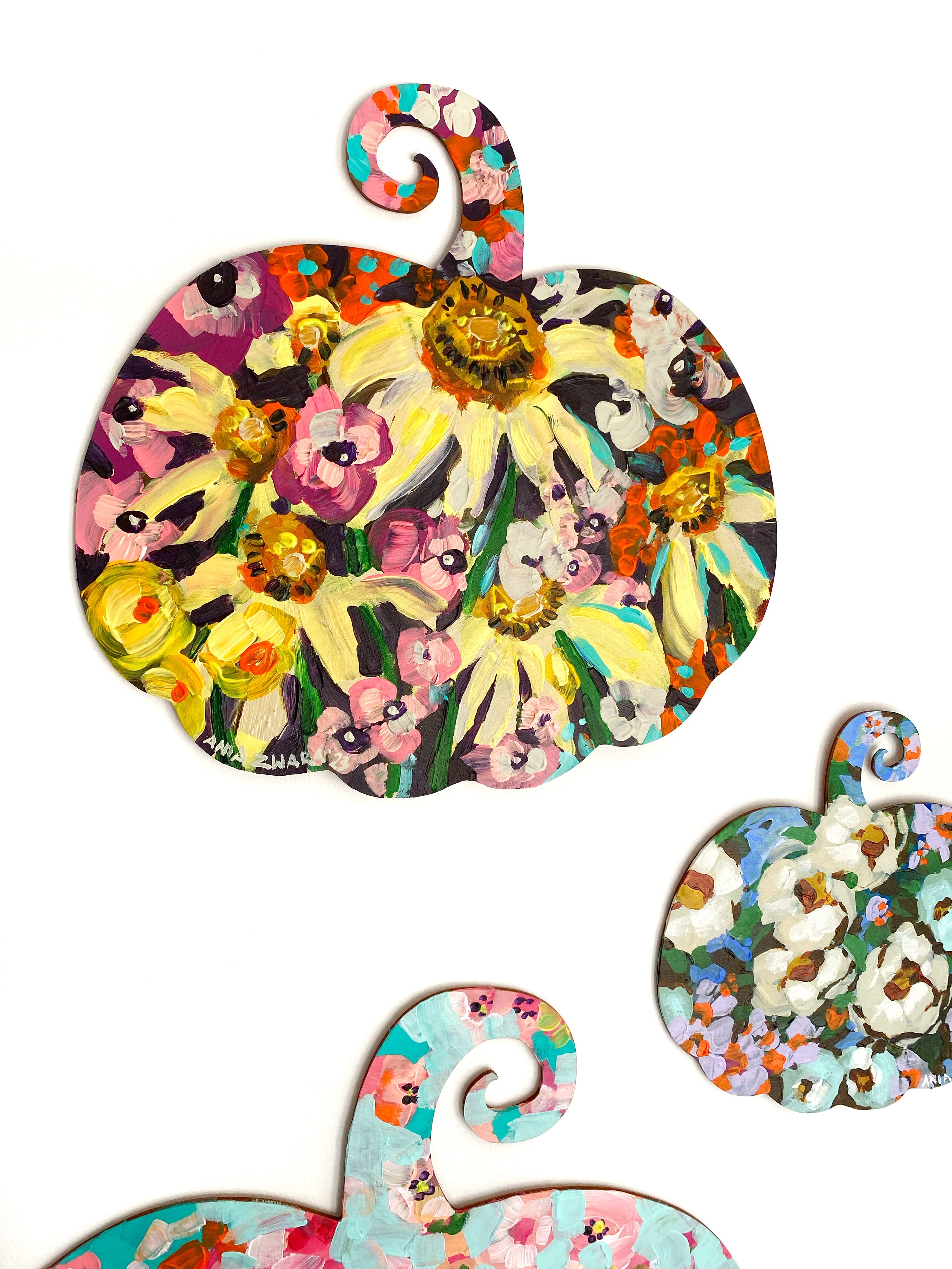 Yellow Echinaceas Pumpkin