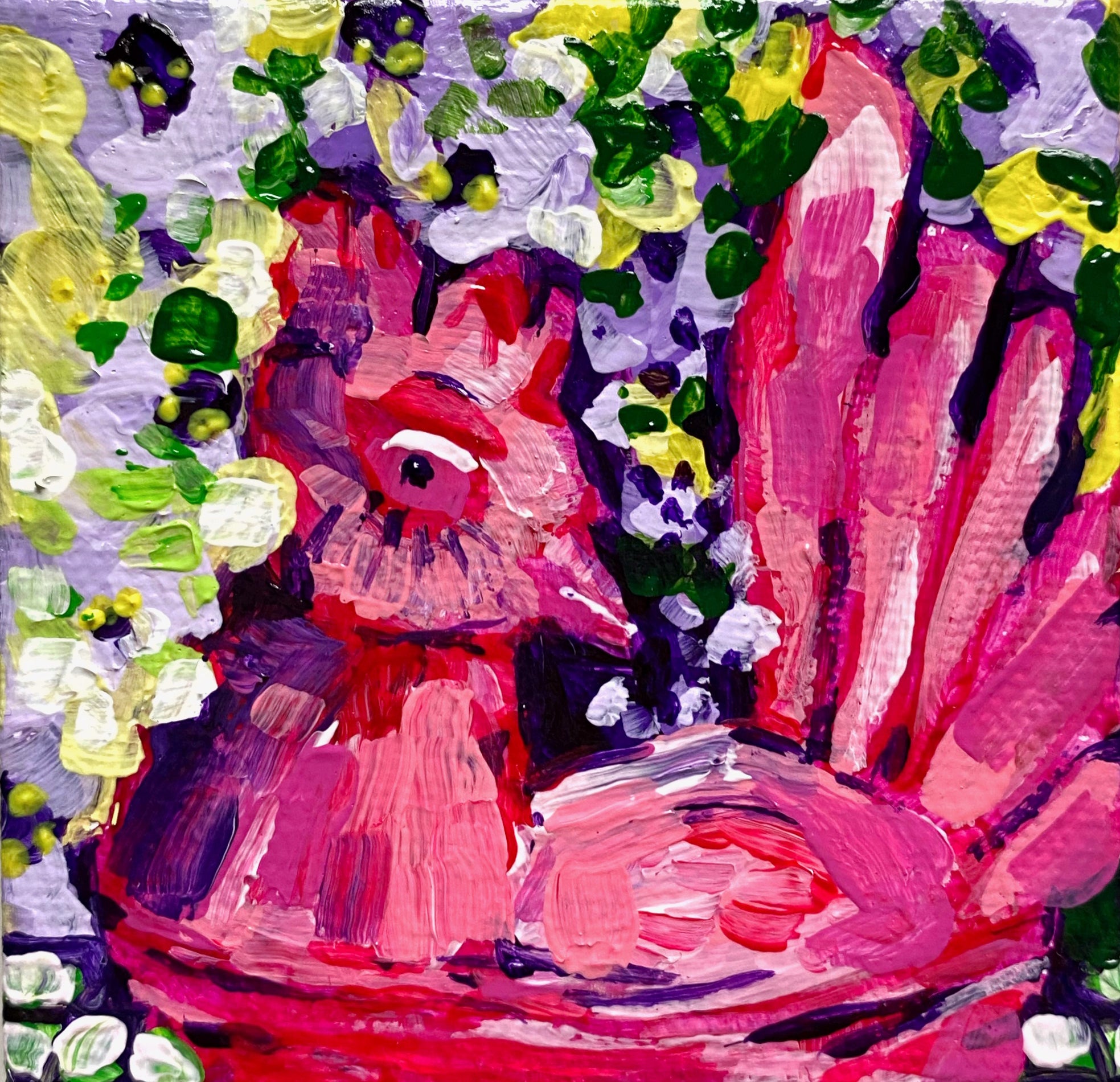 Pink Mom , 7,5x7,5 cm