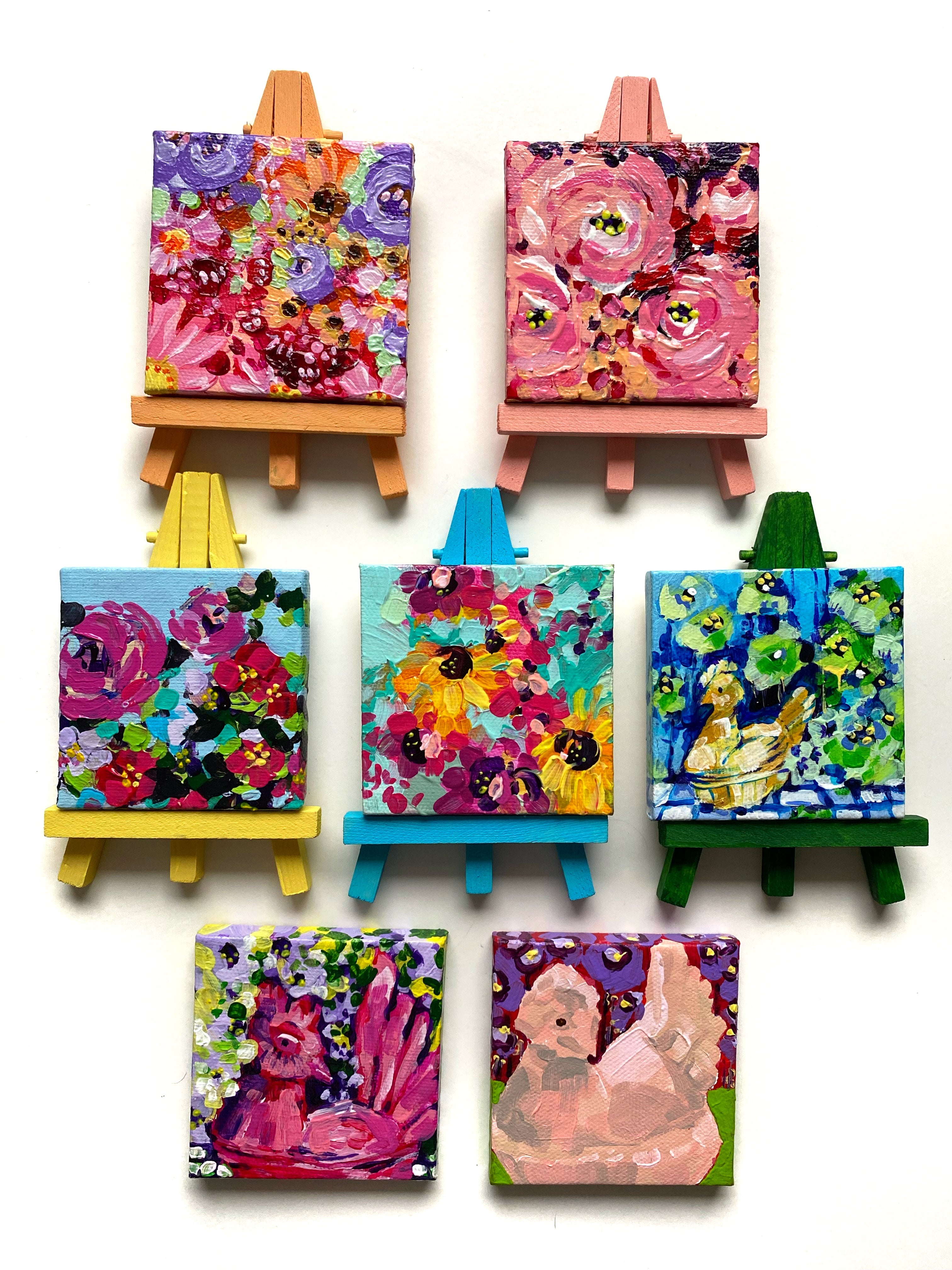 Late roses, 7,5x7,5 cm