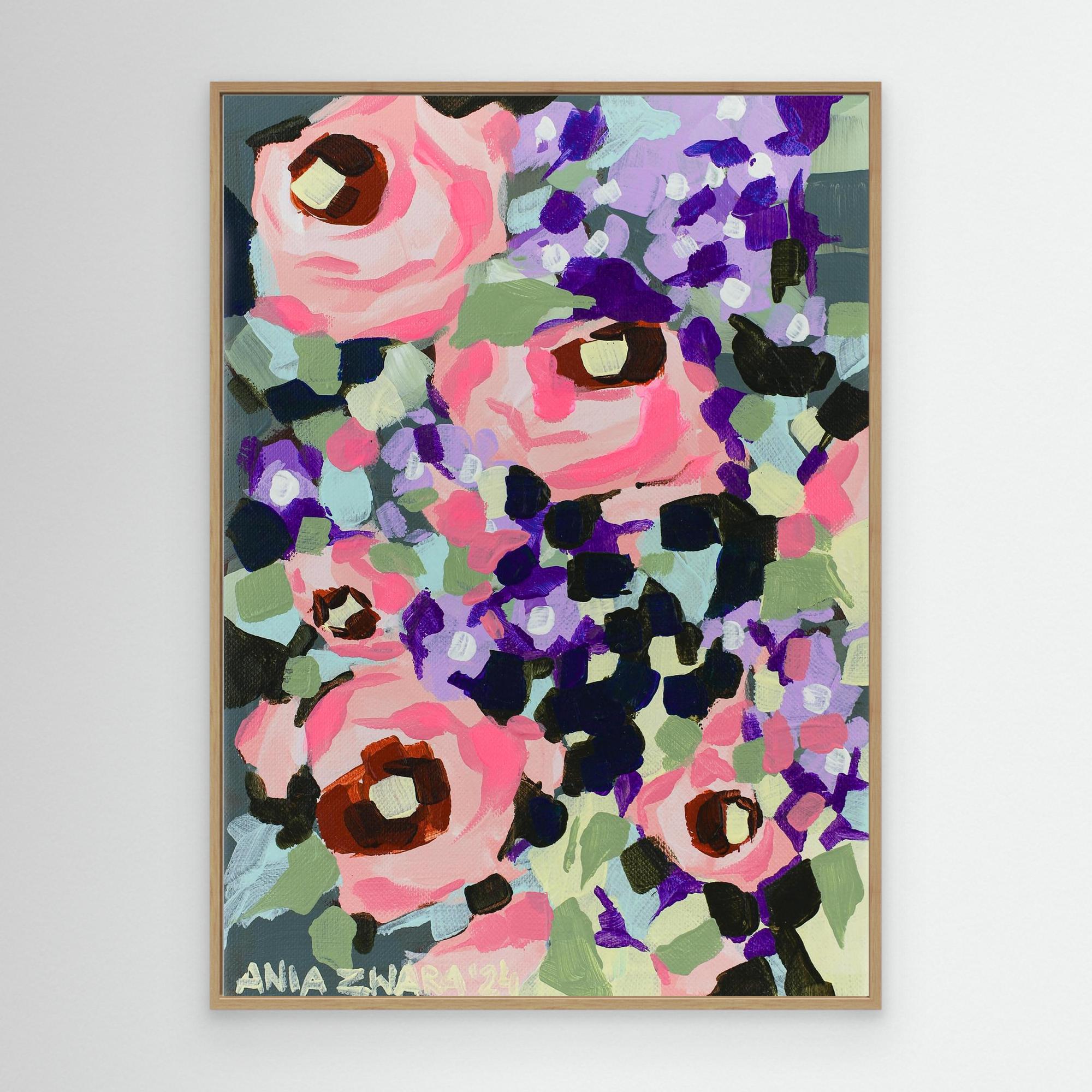 Canvas Print: "Roses & lilac"