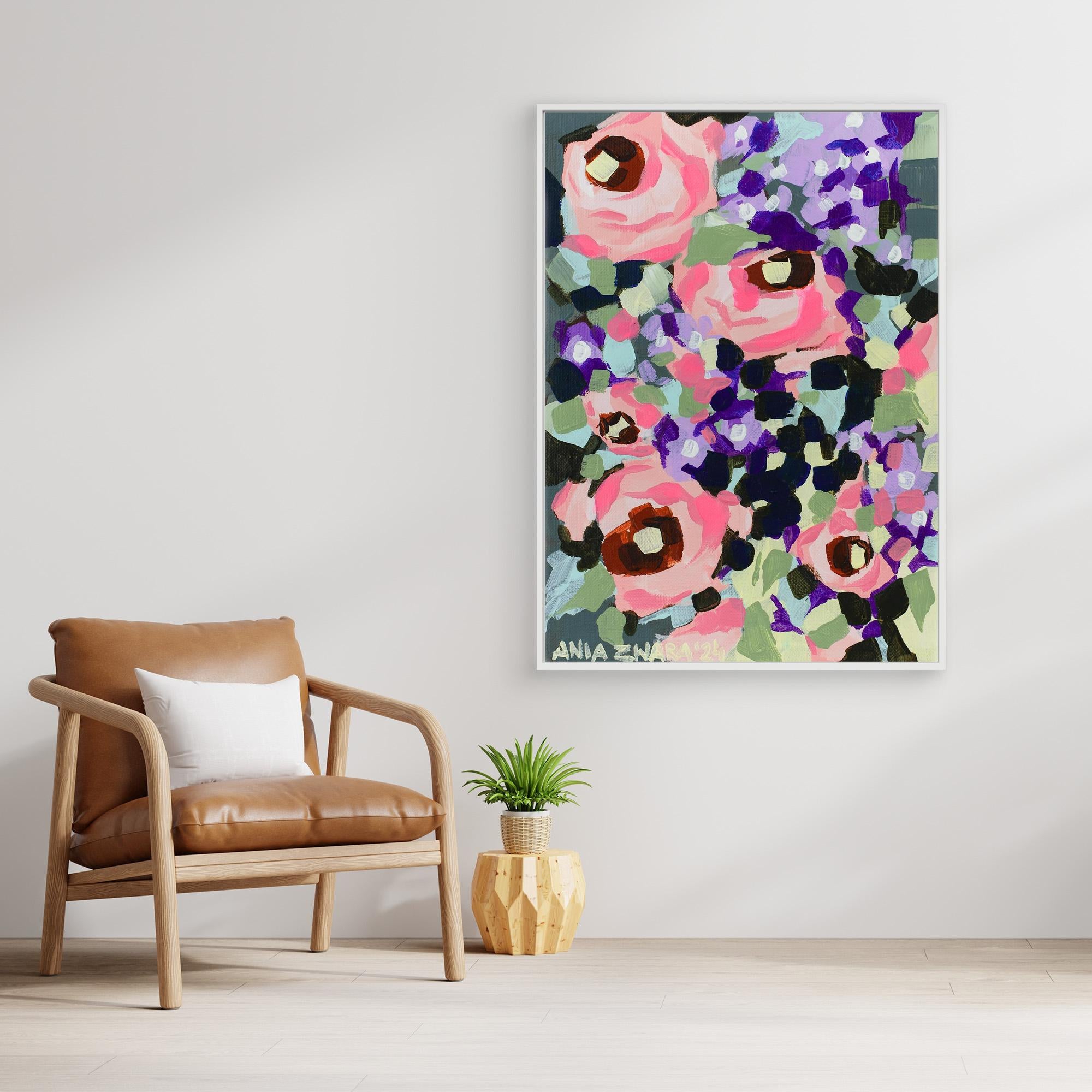 Canvas Print: "Roses & lilac"