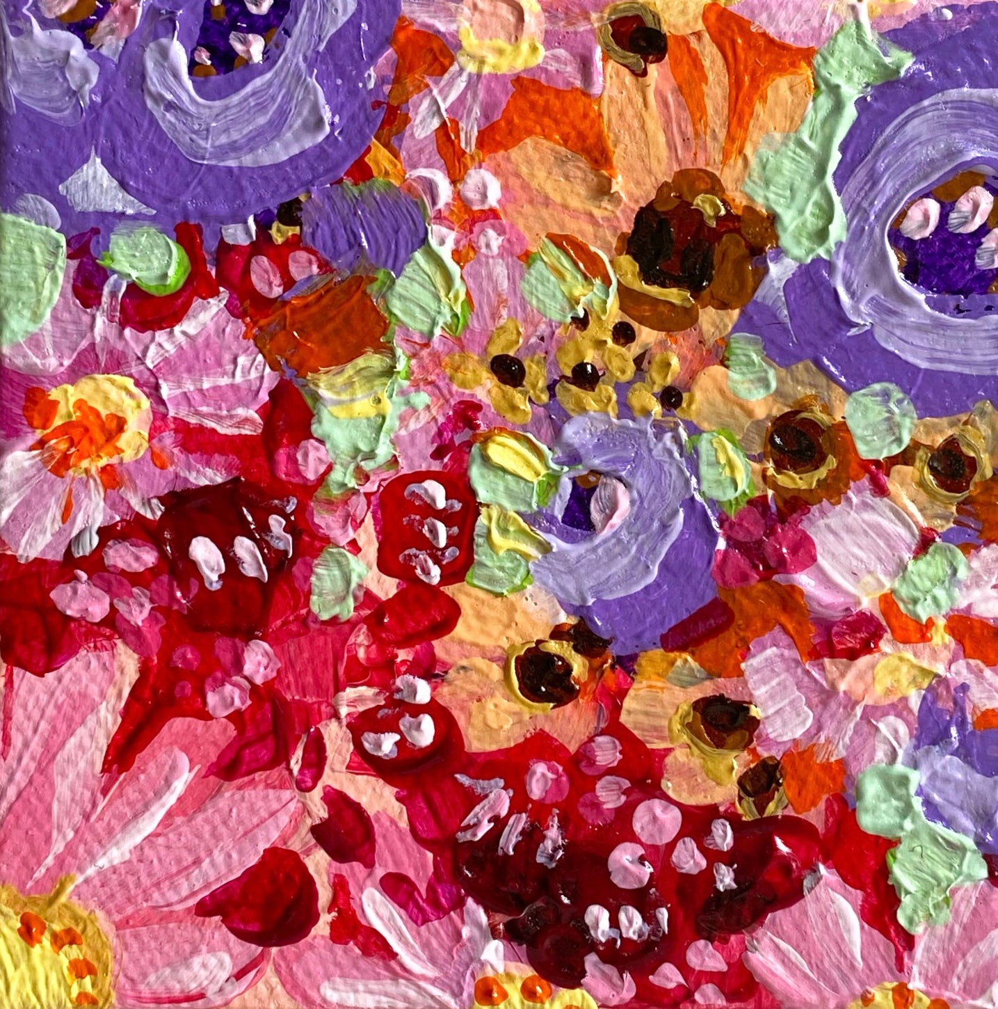 Summer in autumn, 7,5x7,5 cm