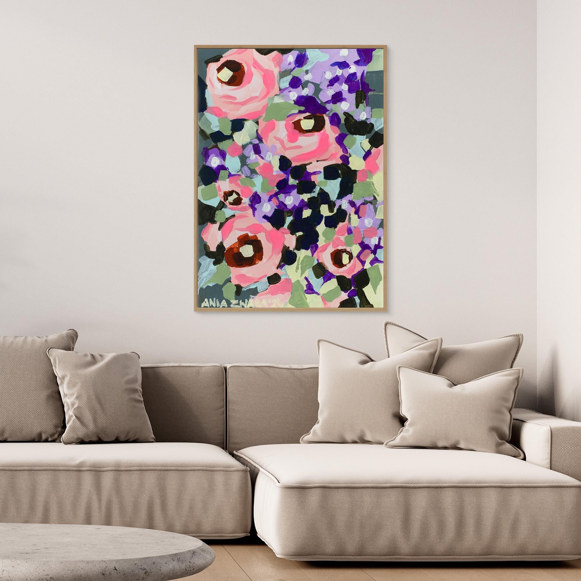 Canvas Print: "Roses & lilac"