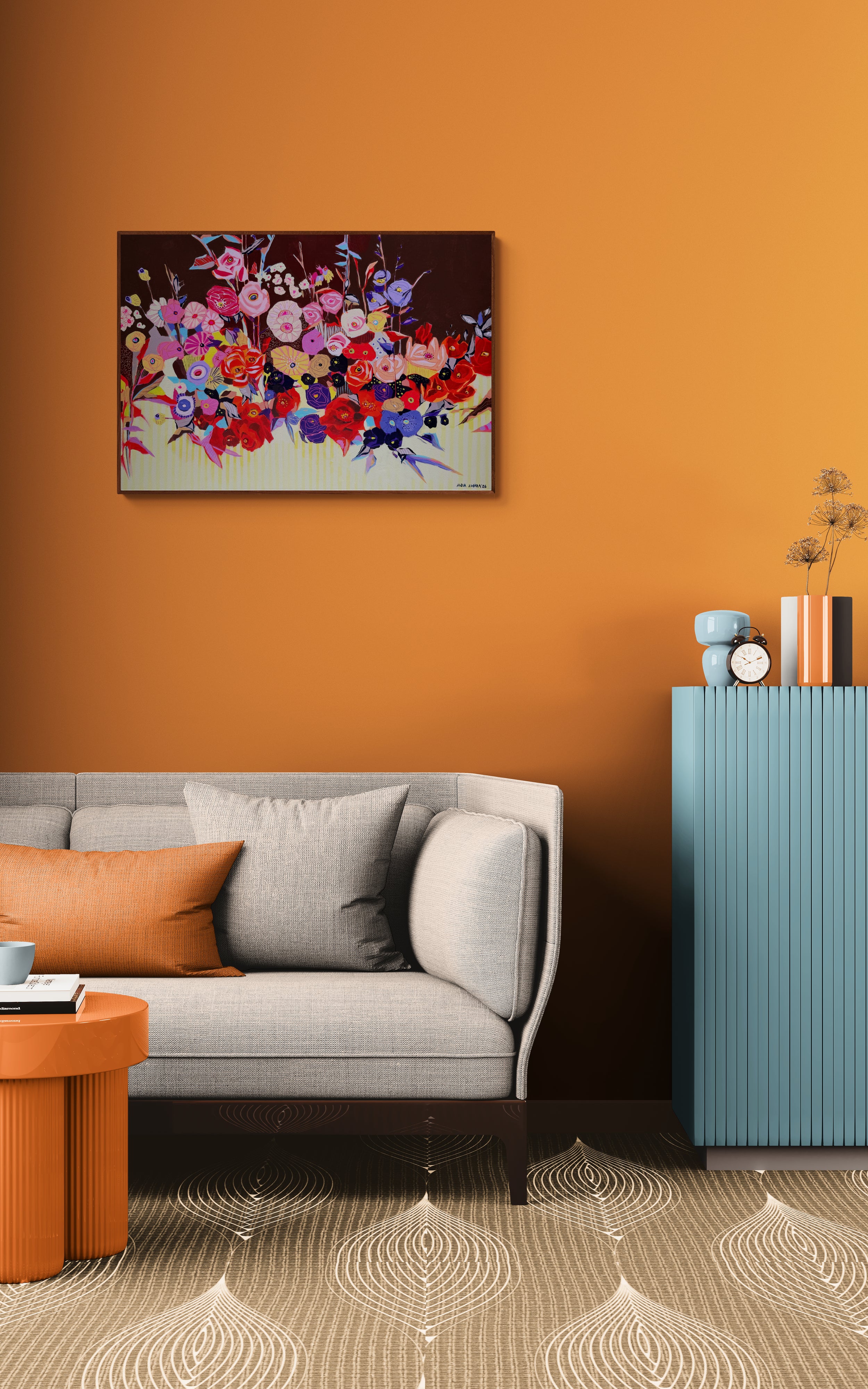 Where color refuses to be quiet, 70x100 cm