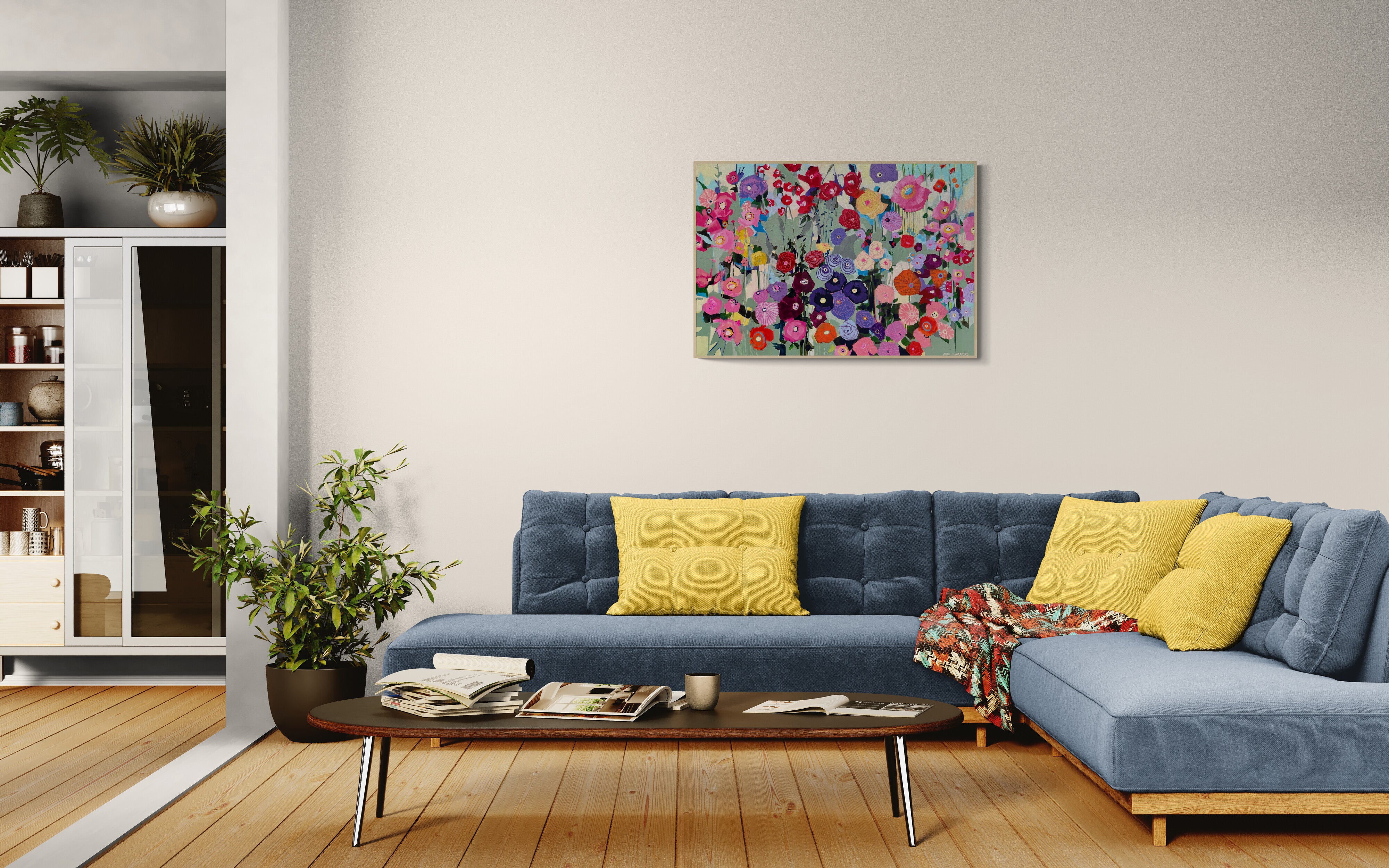 Sage meadow, 70x100 cm