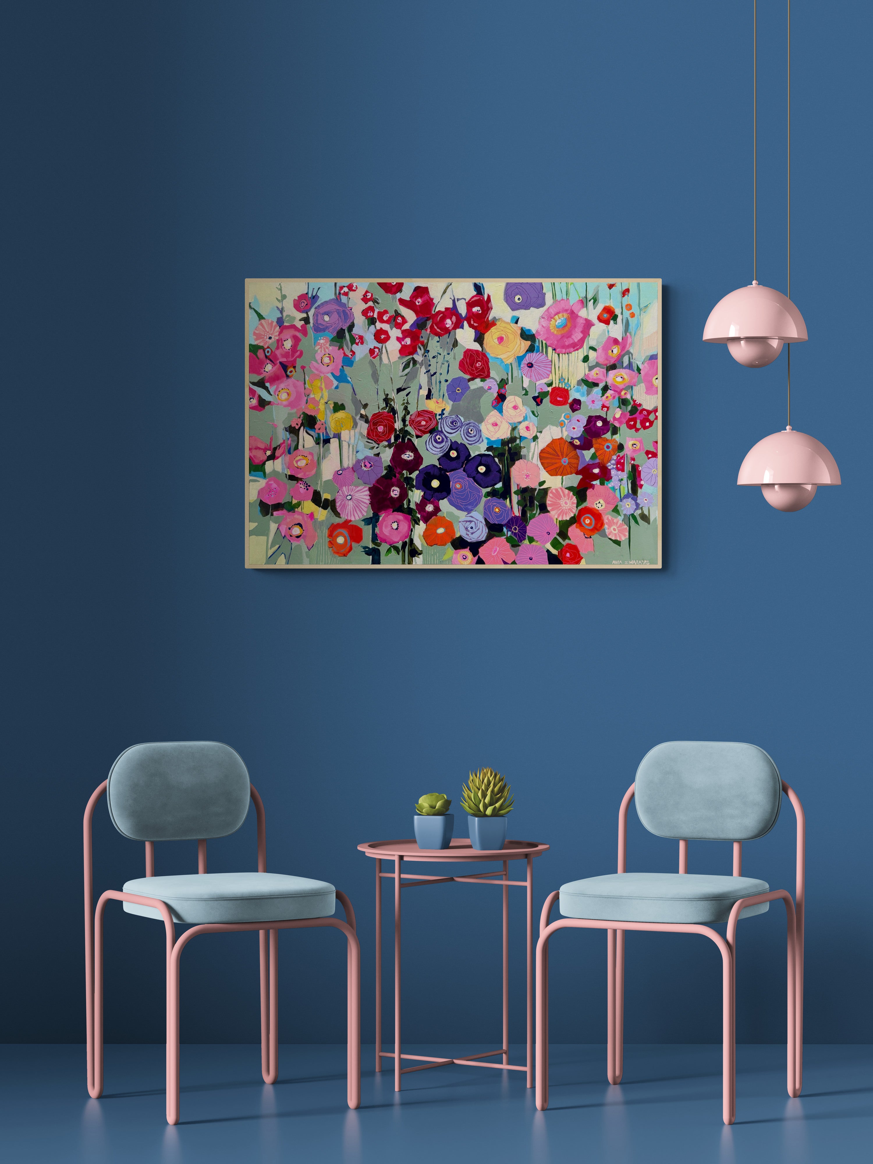Sage meadow, 70x100 cm